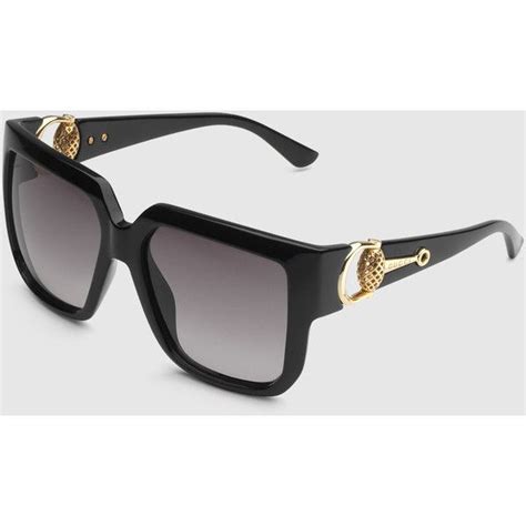 gucci oversized square frame horsebit sunglasses|gucci 61mm square sunglasses.